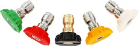 Tool Daily 313108899859 Pressure Washer Nozzle Tips Multiple Degrees 1/4 Inch 5-pack Orif