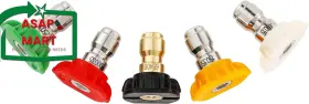 Tool Daily 445023645617 Pressure Washer Nozzle Tips Multiple Degrees 1/4 Inch 5-pack Orifi