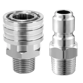 Tool Daily 606227926460 Pressure Washer Adapter Set Quick Connect Kit 3/8 Male Thread Fitting 5000 Psi