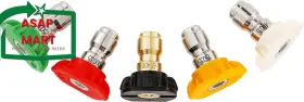 Tool Daily 726084039223 Pressure Washer Nozzle Tips Multiple Degrees 1/4 Inch 5-pack Orifi