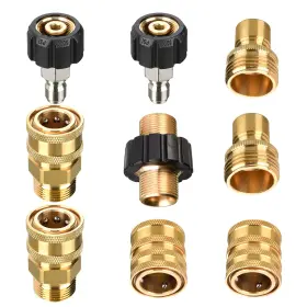 Jt027-1 Tool Daily Pressure Washer Adapter Set M22 To 3/8 Inch Quick Connect 3/4