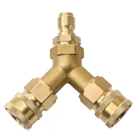 Jt037 Tool Daily Pressure Washer Tee Splitter Coupler Quick Connect Two Gun To One Power 3