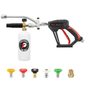 Jt067-5 Tool Daily Short Pressure Washer Gun With Foam Cannon Dual Connector Accessor
