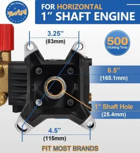 Hzqzb4gpm1inyot93 Toolcry Pressure Washer Pump Max 1 Inch Shaft Horizontal Gas 4000 Psi 4.0gpm #3