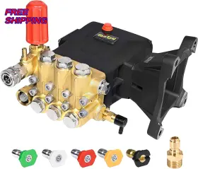 4400 Toolcy 313107984938 Pressure Washer Pump 3600 Psi Max 4.4 Gpm 1 Inch Shaft Horizontal New Usa