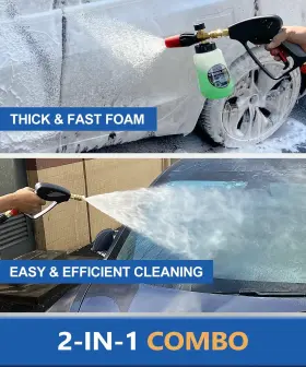 Toolcy 782429756842 Foam Cannon Kit With Pressure Washer Gun 5000 Psi 5 Nozzle Tips 1/4 Inch #3
