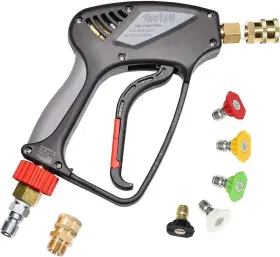 Toolcy 782429756972 Pressure Washer Short Gun Commercial 5000 Psi / 10.5 Gpm With Nozzle Tips 5