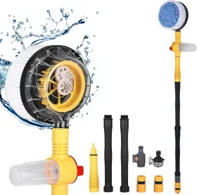 Kr0202 Toolly Car Wash Brush Cleaning Kit 360 Spin Mop Microfiber Rotating