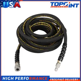 Ps18034ma214et Topoint 4000psi Pressure Washer Hose Hot/cold Water 1/4 Inch Kink Wear With 3/8 Quick
