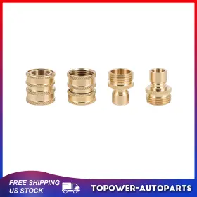 To18009at193p Topower 3/4 Inch Garden Hose Quick Connect Water Fit Brass Female Male Connector 2pcs
