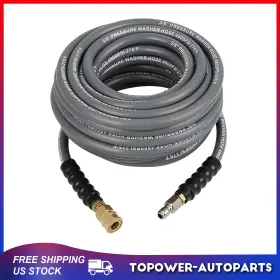 To18010at194p Topower High Pressure Washer Hose 50ft 4800 Psi Non-marking 3/8 Inch Quick Connection