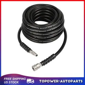 To18014at199p Topower 50ft 3/8 Inch Hot Water Pressure Washer Hose 4800 Psi Rubber Power