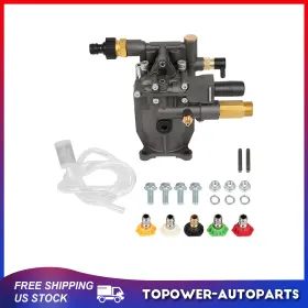 To18029at195p Topower Pressure Washer Pump Water 3000 Psi 2.5 Gpm 3/4 Inch Shaft Horizontal