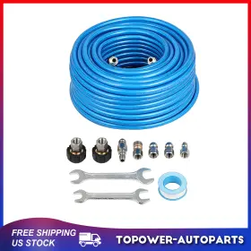 To18043at218p Topower 5800 Psi Pressure Washer Sewer Jet Kit 100ft 1/4 Inch Upgraded Pu Hose Blue New