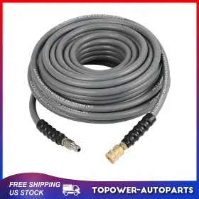 To18046an191p Topower 3/8 Inch 4200 Psi Hot Water Rubber Pressure Washer Hose 100ft Gray Brand New