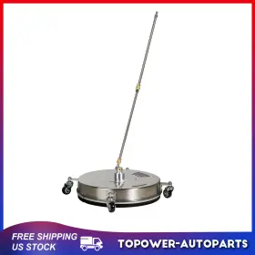 To18047at516p Topower 18 Inch Pressure Washer Surface Cleaner With 4 Wheels 4000 Psi 2 Extension Wand