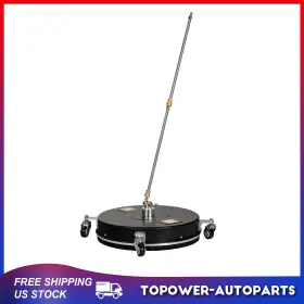 To18051at523p Topower 18.5 Inch Black Pressure Washer Surface Cleaner With Wheels 4000 Psi Extension Wand