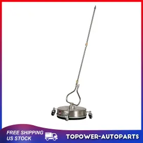 To18057at529p Topower 13.7 Inch Pressure Washer Surface Cleaner Max 4000psi With 4 Wheels Stainless Steel