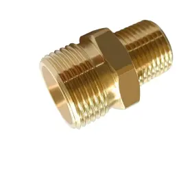 Tuhut 717203210647 Brass Pressure Washer Coupler 3/8 Inch Npt Male To M22 Thread 14mm Hole