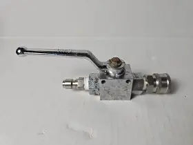 Turbochargermaster 863267404383 Steel 3/8 Inch Pressure Washer Heavy Duty Ball Valve 4500 Psi Used Shut Off