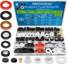 Z258 Twcc 258 Pcs 2-in-1 Spigot Washer And Hose Gasket Kit For Assorted Outdoor Faucet Garde