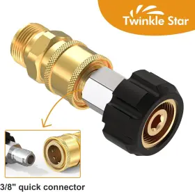 Twinkle Star 724190820148 Pressure Washer Adapter Set Quick Connect Kit M22 14mm Swivel To #2