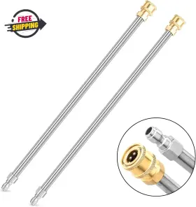 Un 744110967562 Pressure Washer Extension Wand 2 Pack Wands 17 Inch Stainless