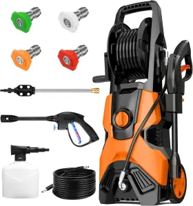 Unbranded 723661204043 Electric Pressure Washer 4500 Psi 2.8 Gpm With 4 Connect Nozzles Foam Cannon