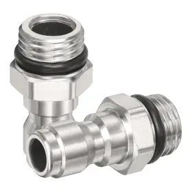 Uxcell 614462280858 2pcs Pressure Washer Adapter 1/4 Inch Male Quick Plug To M14x1.5mm With Ring