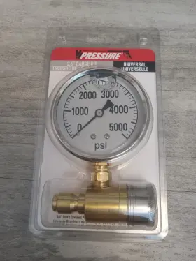Pk-qcg-5000 Valley Washer Pressure 2.5 Inch Gauge Kit Universal Up To 5000 Psi