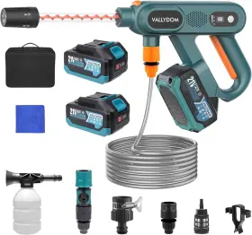 1232 Vallydom 313100925952 Cordless Pressure Washer Psi With Brushless Motor 2 4.0ah Batteries - New