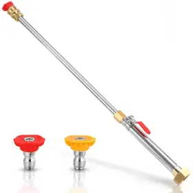 Vanpet 768443699334 All Metal High Pressure Power Washer Wand For Garden Hose With Jet Nozzle And