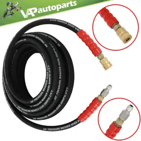Vap1750730us Vap-autoparts 3/8 Inch X 50ft 6000psi Hot Water Pressure Washer Hose Non-marking 2-braid R2 Black