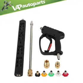 Vap18018511us Vap-autoparts 3/8 Inch 4500psi Pressure Washer Gun With Extension Wands Swivel Quick Connect M22-14mm