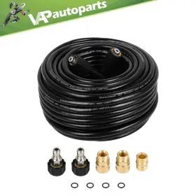 Vap18022011us Vap 100ft 3200 Psi Pressure Washer Hose With M22 To 3/8 Inch Quick Connect Adapter