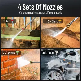Vaxbree 977655668968 Electric Pressure Washer 2500 Psi 1.76 Gpm Power With 4 Connect Nozzles #3