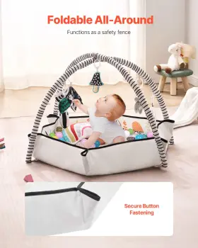 Vevor 197988125600 Baby Play Gym Mat Tummy Time Activity With 6 Sensory Toys 41.7 Inch X