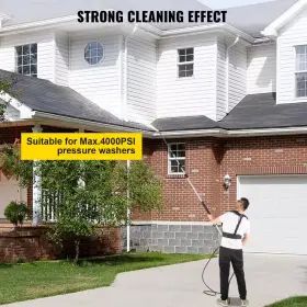 Vevor 445025133143 Telescoping Pressure Washer Wand 4000 Psi 8-18 Ft Extendable Power Cleaning Tool #2