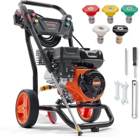 3400 Vevor 726084378179 Gas Powered Pressure Washer Psi 2.6 Gpm With Spray Gun And Extension Wand