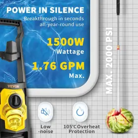Vevor 840281563173 Electric Pressure Washer 2000 Psi Max. 1.76 Gpm Power With 30 Ft 5 #3