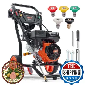 B0ckz29338 Vevor Gas Pressure Washer 3400 Psi 2.6 Gpm Power Spray Gun Extension