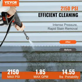 Bxddgyqxj180qykyq Vevor Electric Pressure Washer 2150 Psi Portable Power 1.85gpm 20ft Hose #3