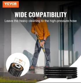 Gyqxrg25yc11iz58e Vevor 25 Ft 3600 Psi High Pressure Power Washer Hose 1/4 Inch Quick Connection #2