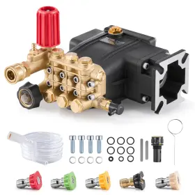 Vevor Qxb-4 Pressure Washer Pump 3/4 Inch Shaft Horizontal Triplex Plunger 3300 Psi 2.5gpm