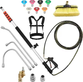 Ssg05 Vevor 25 Ft Pressure Washer Telescoping Wand With Power Extension Wands And High