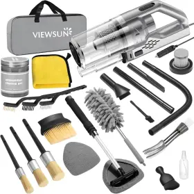 Vs-lt0508-cleaning Viewsun Car Cleaning Kit 16pcs Interior Detailing With Gray High