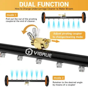 Vigrue 197644023905 2-in-1 Undercarriage Pressure Washer Attachment 24 Inch Washe #3