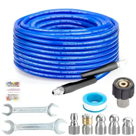 V-sls-50 Viheg 50 Ft Flexible Sewer Jetter Kit For Pressure Washer 5800psi Drain Cleaner Ho