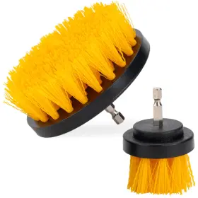 215101 Viking Drill Powered Carpet Cleaning Brushes For Car Interior Yellow