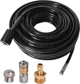 5800 Washer Aid 744759359933 25ft Psi Pressure Hose Jetter Nozzles Kit 1/8 Inch Npt Sewer Drain Rotati
